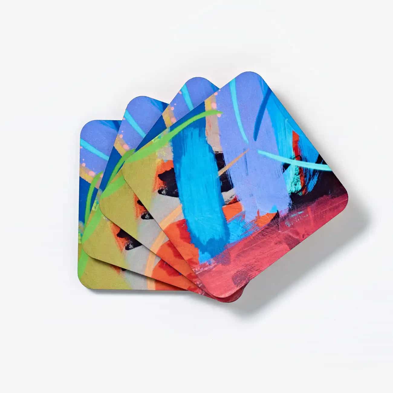 Cork drink coaster, 4" / 10cm - Set of 6 3