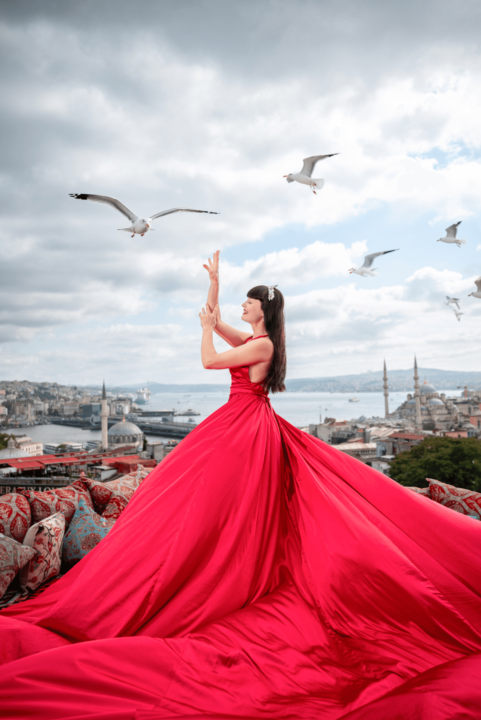 Istanbul Flying Dress Rooftop-Fotoshooting - Photo 1
