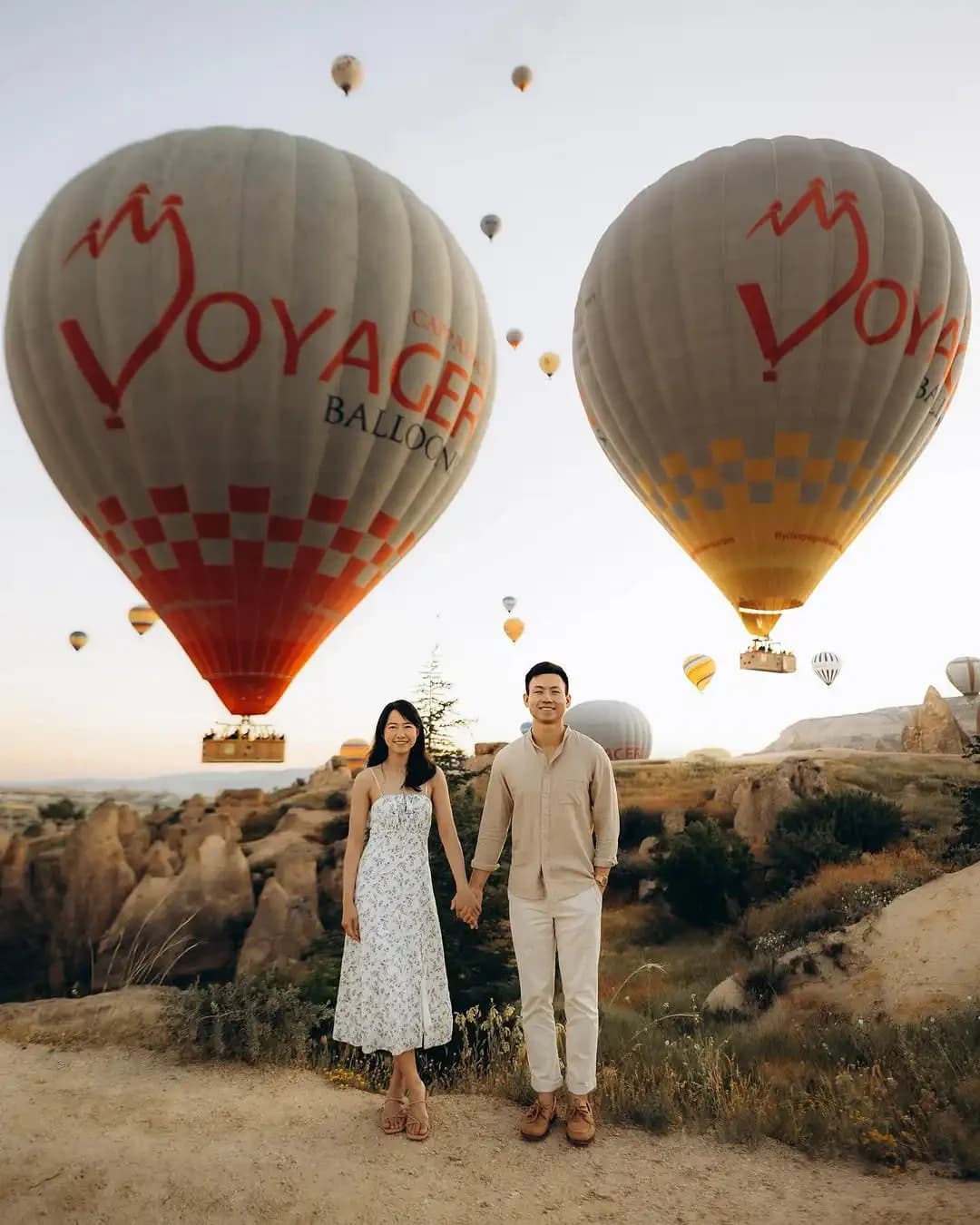 Magical Cappadocia Sunrise Couple Photoshoot: Balloons & Fairy Chimneys - Photo 1