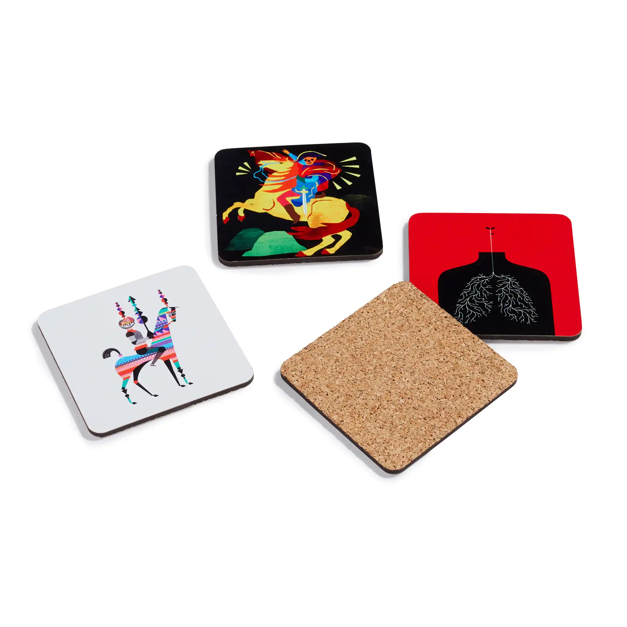 Cork drink coaster, 4" / 10cm - Set of 6 - Photo 5